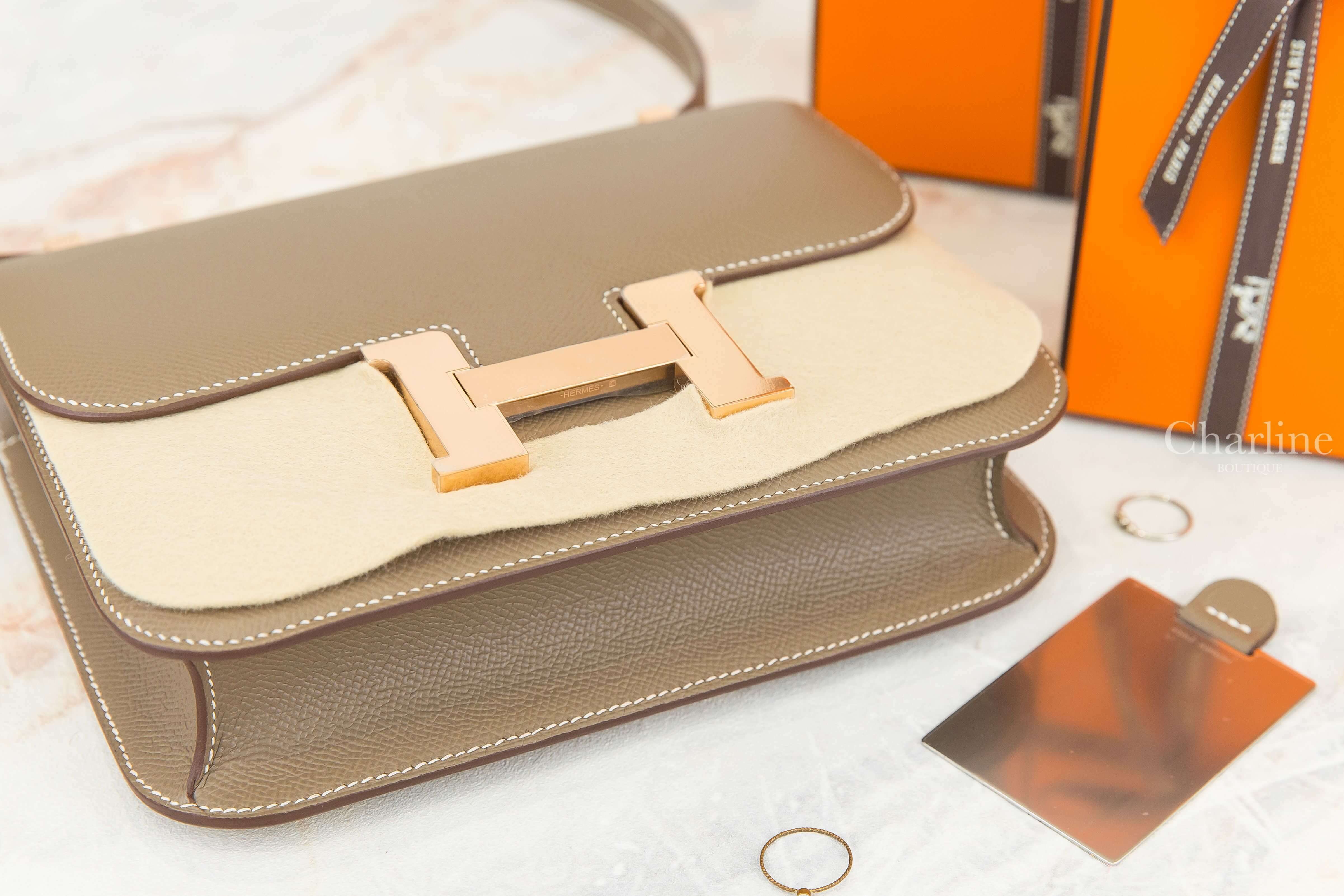 Hermès Constance III 24cm 18 Etoupe Epsom U刻大象灰玫瑰金釦-Charline Boutique 精品代購
