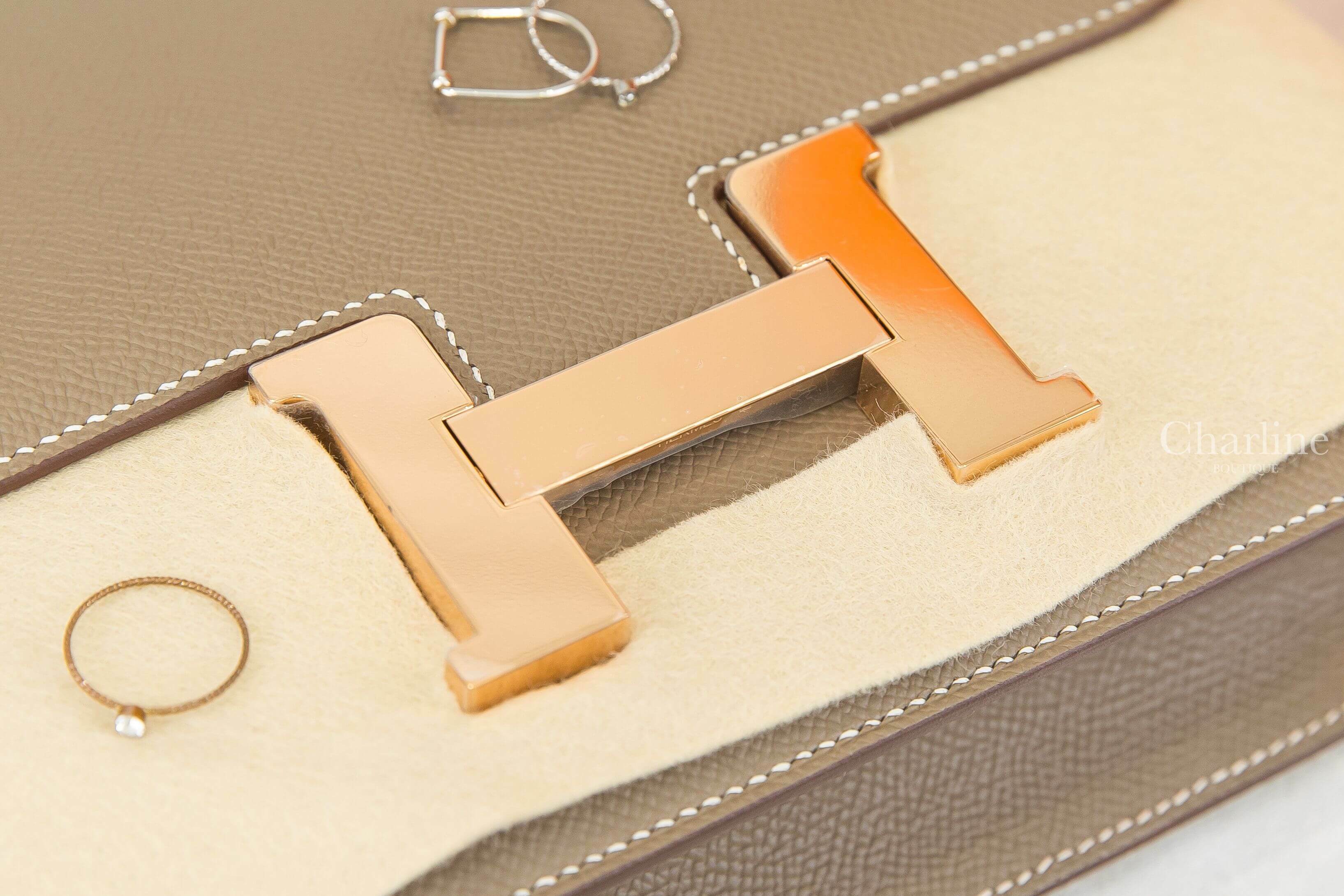 Hermès Constance III 24cm 18 Etoupe Epsom 大象灰玫瑰金釦鏡面款