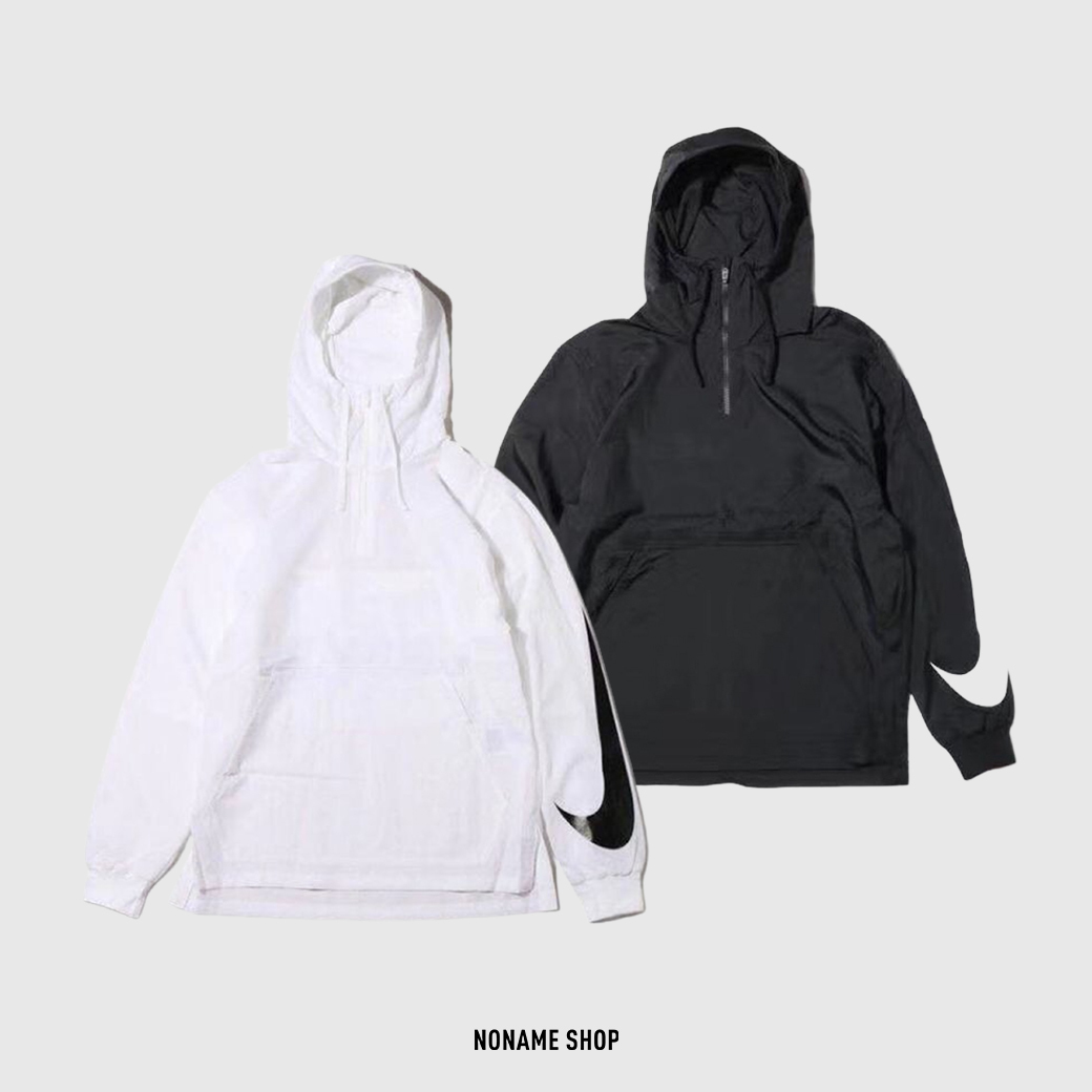 NIKE BIG SWOOSH 大勾 半開襟 衝鋒衣 兩色 (男款)