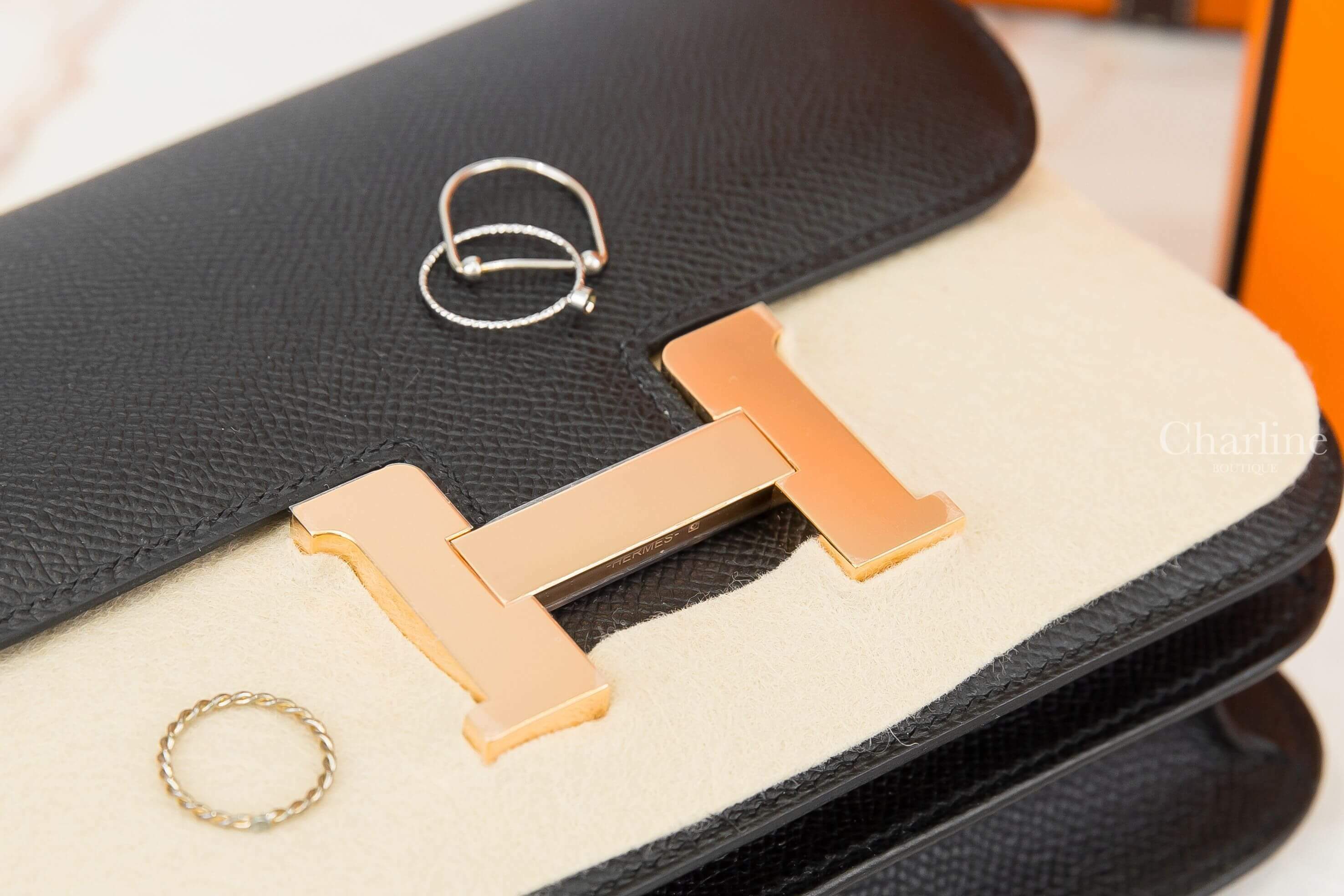 Hermès Mini Constance III 18cm 89 Noir Epsom 黑色玫瑰金釦
