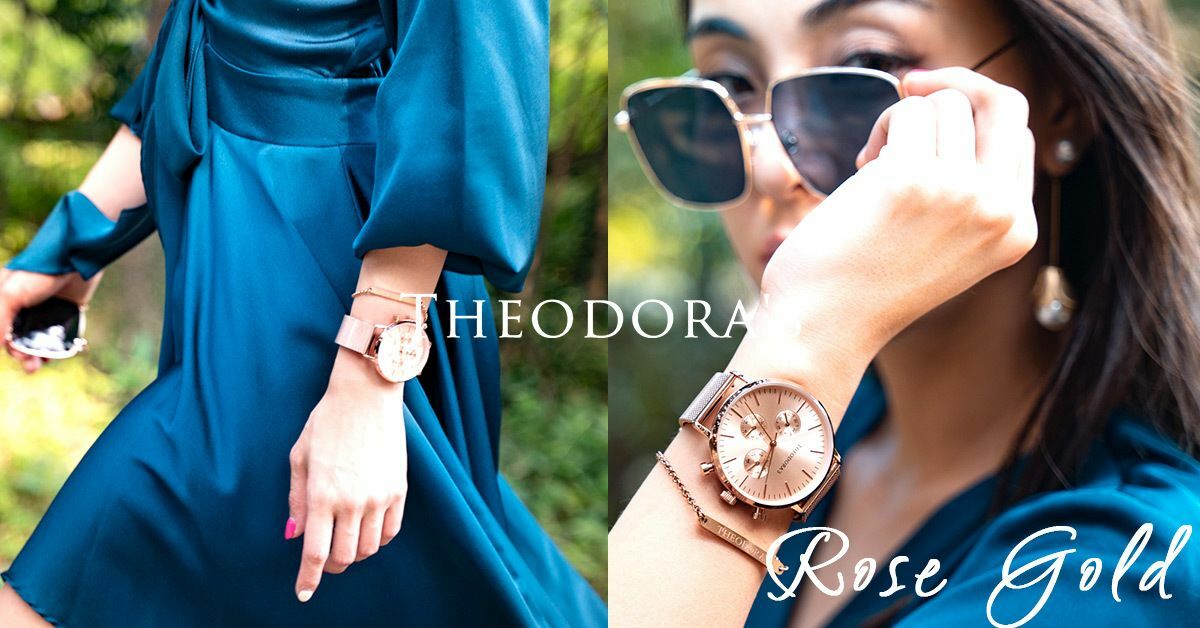 流行, 手錶, 飾品, 玫金, 粉膚, THEODORA'S