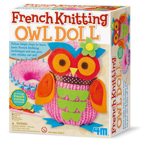 《4M美勞創作》French Knitting Owl Doll 貓頭鷹娃娃
