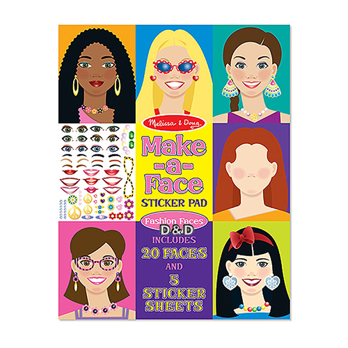 《 美國 Melissa & Doug 》貼紙簿  -大型 - 臉部認知