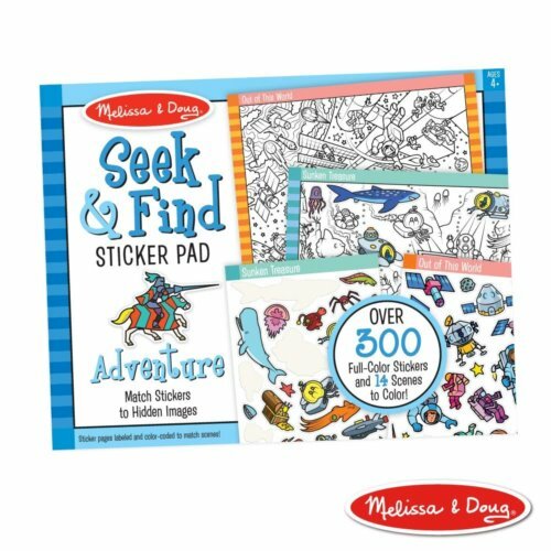 《美國 Melissa & Doug》 繪圖本-畫畫貼紙書,冒險家