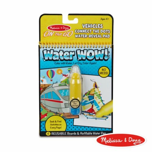 《 美國 Melissa & Doug 》旅遊樂-神奇水畫冊,交通工具點點連線