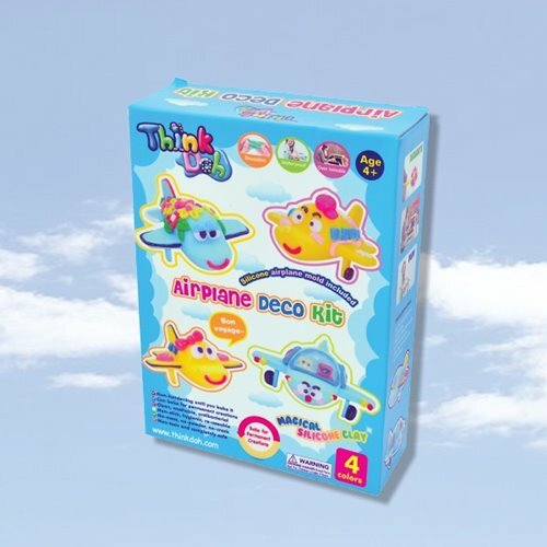《 小康軒 Kids Crafts 》Think - Doh 矽膠黏土 - 小飛機手作組