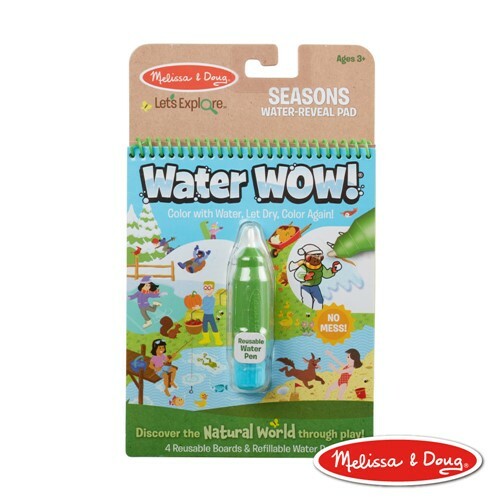 《 美國 Melissa & Doug 》 旅遊樂-神奇水畫冊, 春夏秋冬 Let's Explore 系列