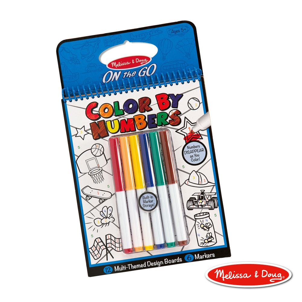 《 美國 Melissa & Doug 》  旅遊樂-照數字學畫畫,藍
