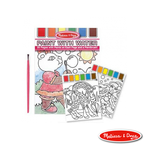 《 美國 Melissa & Doug 》  繪圖本-水彩,粉紅色