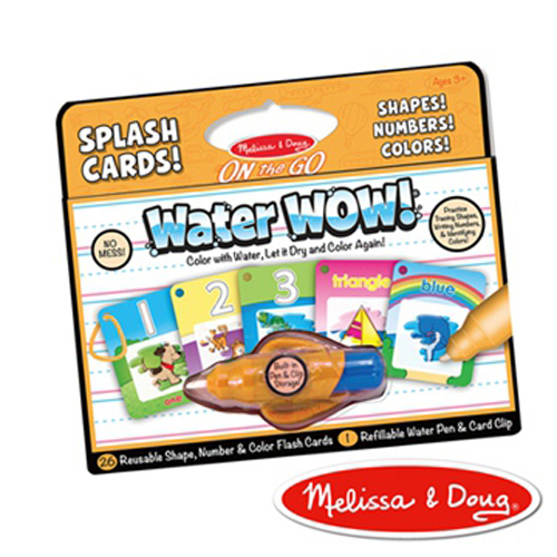 《 美國 Melissa & Doug 》  旅遊樂-水畫卡,數字顏色形狀