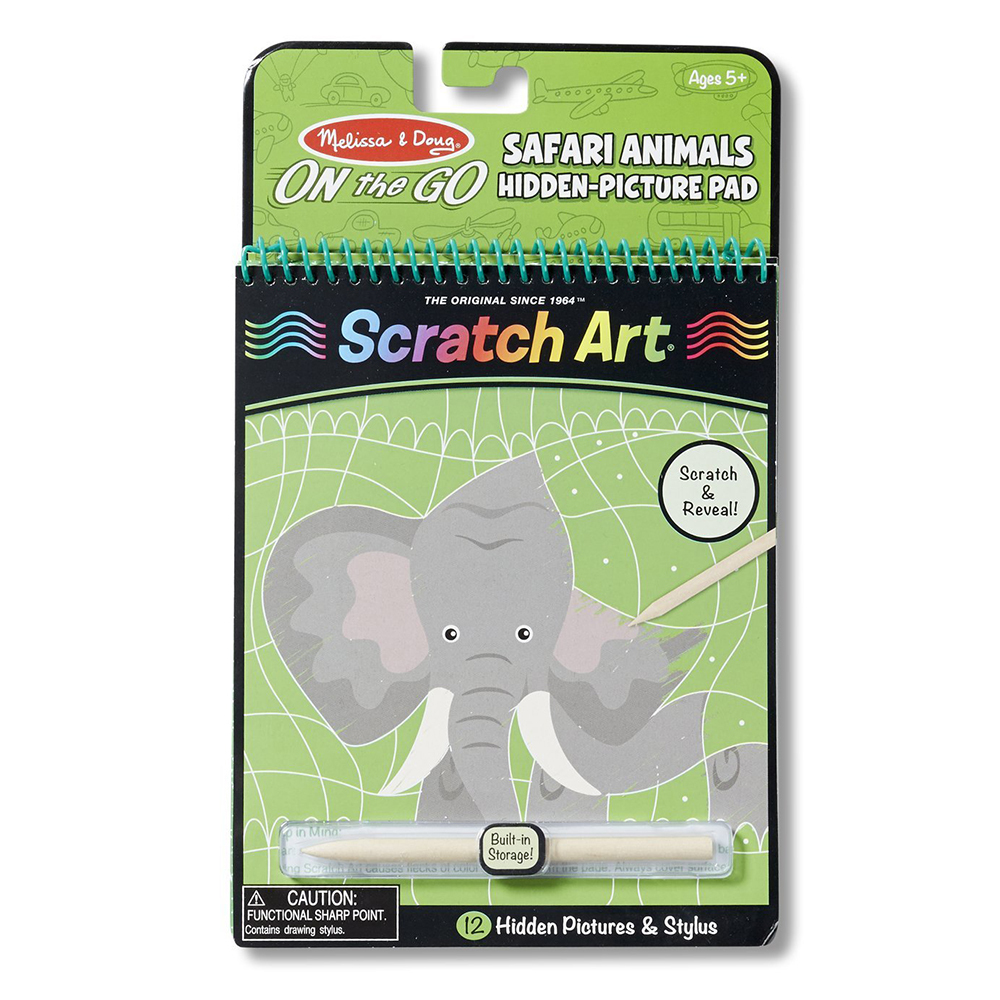 《 美國 Melissa & Doug 》  旅遊樂-刮畫-猜猜非洲動物
