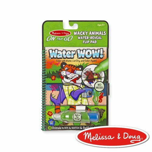 《美國 Melissa & Doug》旅遊樂-水畫冊,創意翻翻書,動物變裝