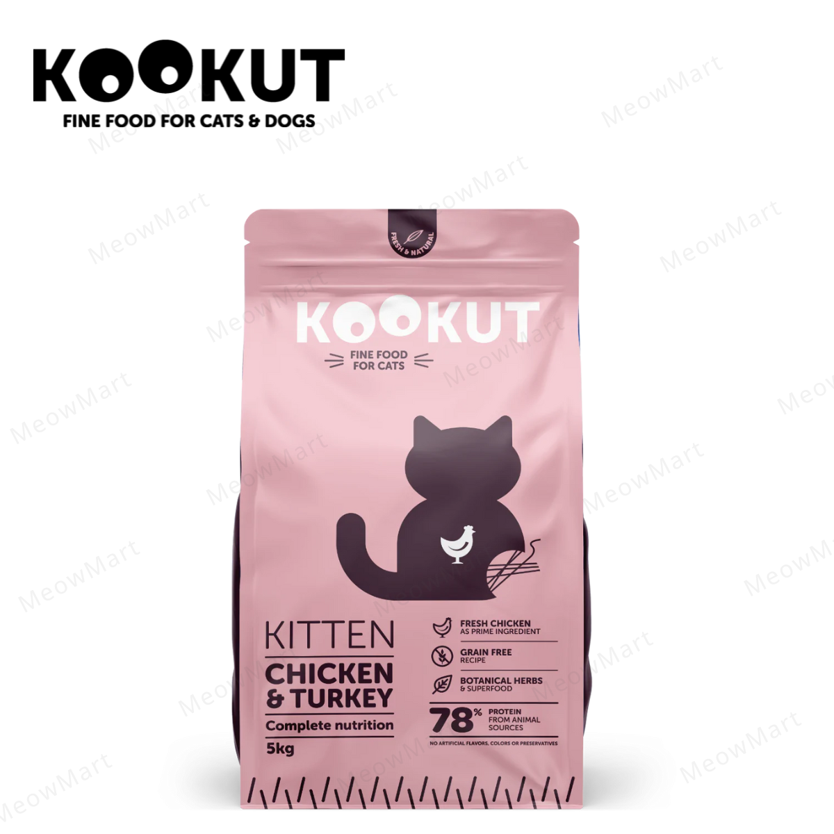 【免費試食】KOOKUT無穀物幼貓糧 (雞肉火雞肉)