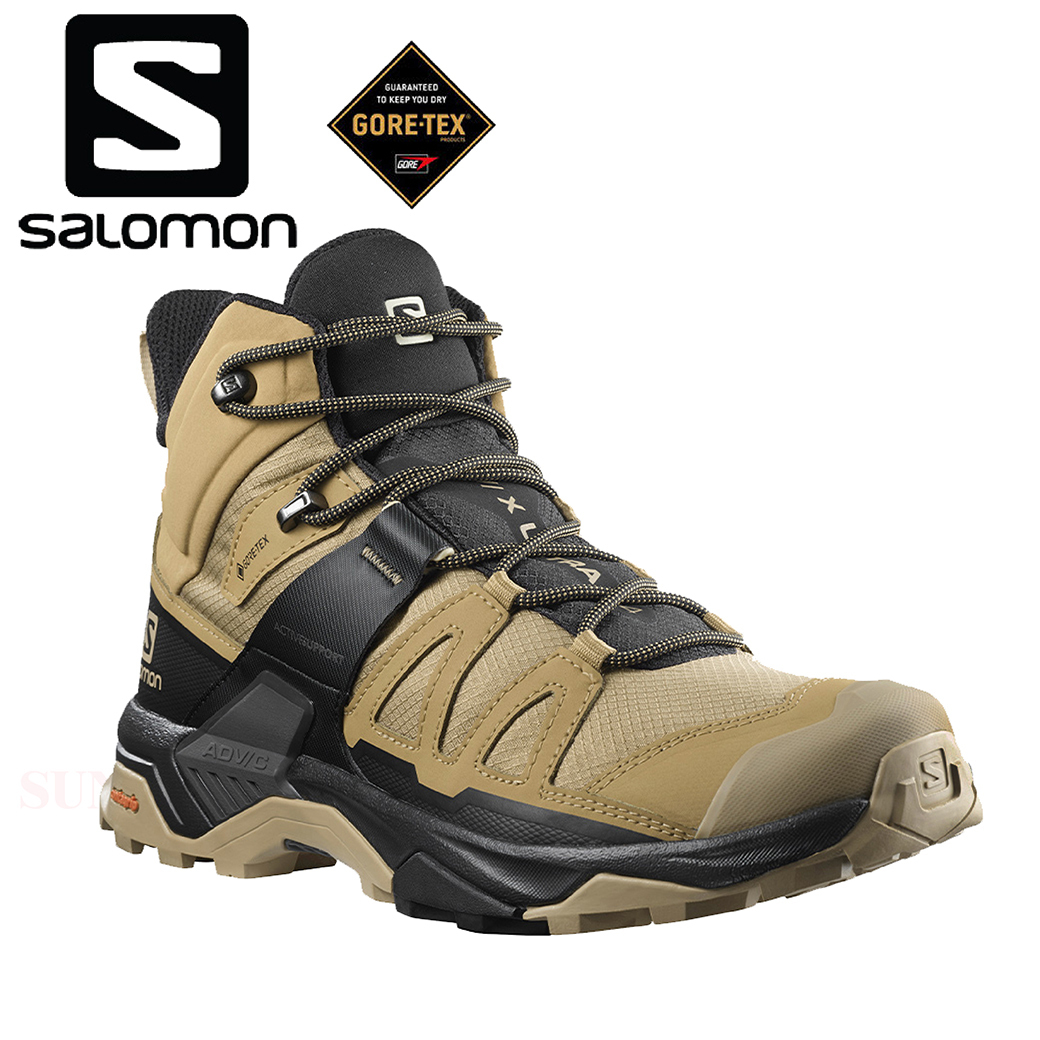 Salomon 法國 X ULTRA 4 GORE-TEX中筒登山鞋 男款 棕 防水/高抓地/舒適/健行 33SL412941