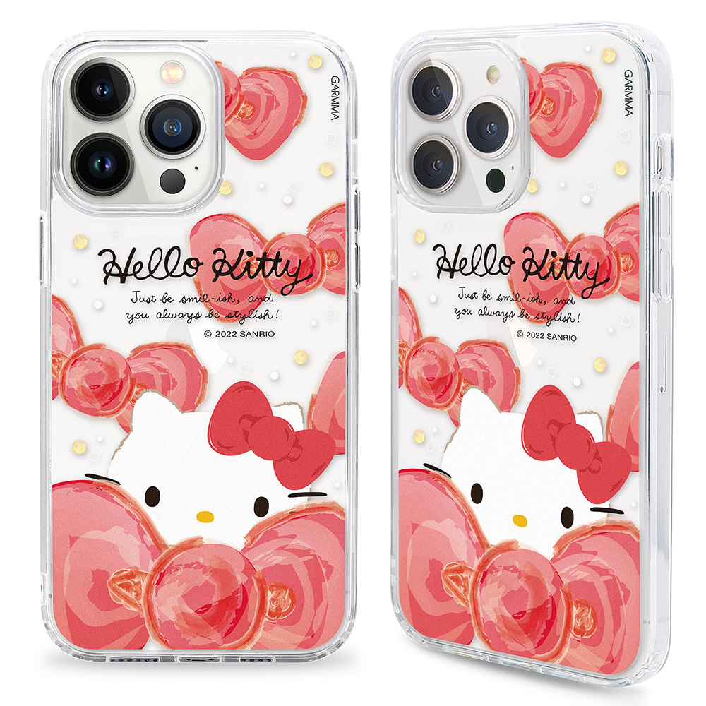 GARMMA Hello Kitty iPhone 14系列 二合一四角防摔保護套  蝴蝶泡泡