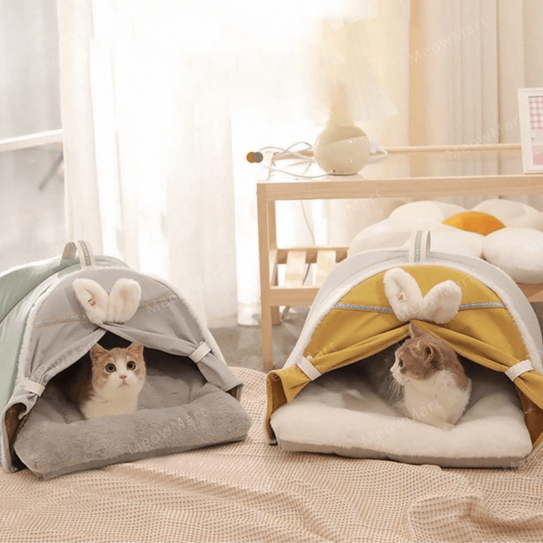 【現貨8折】萌兔冬日保暖帳篷貓窩