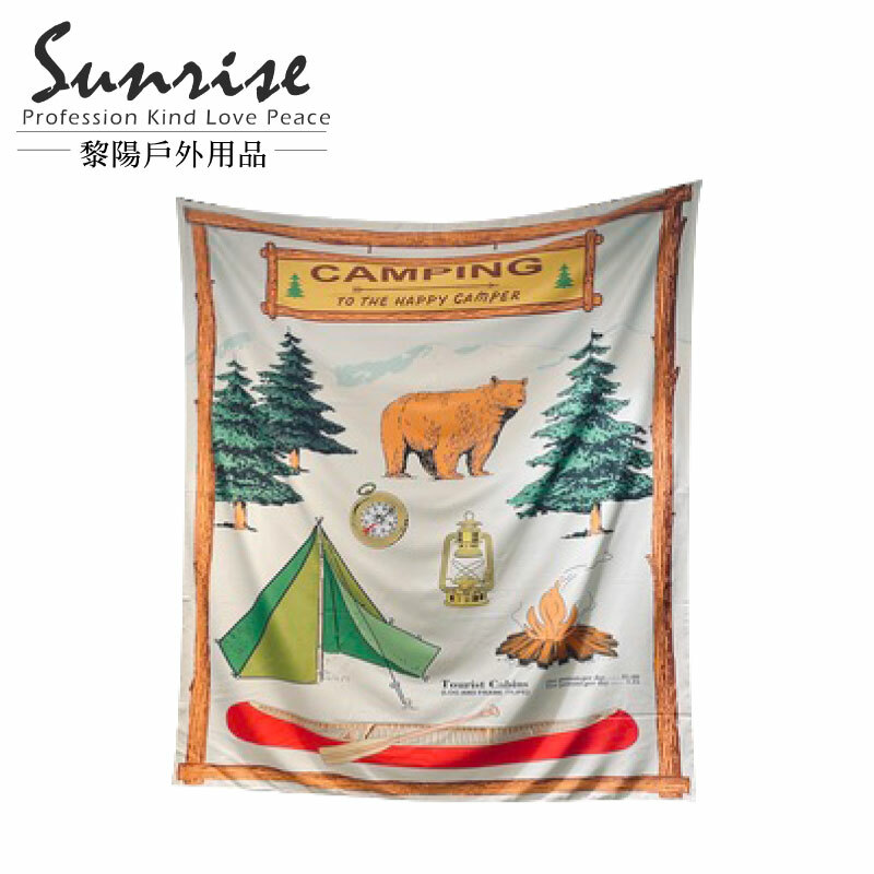 露營風掛布 100x150cm (2色) 帳篷掛布/露營裝飾/掛毯/風格毯/裝飾背景布 69CTB1050