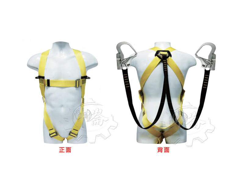 ＊中崙五金【附發票】菲利浦 輕型單點式安全帶+雙繫索 HPL-1PB-TPD 全身安全帶雙大勾(固定式)