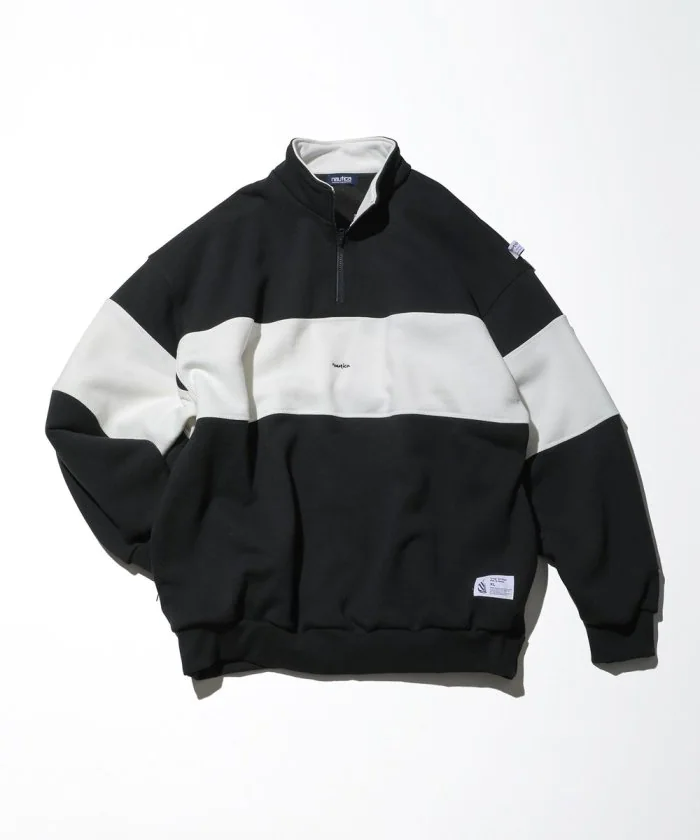 Panel Border Cadet Collar Fleece Sweatshirt 立領運動衫