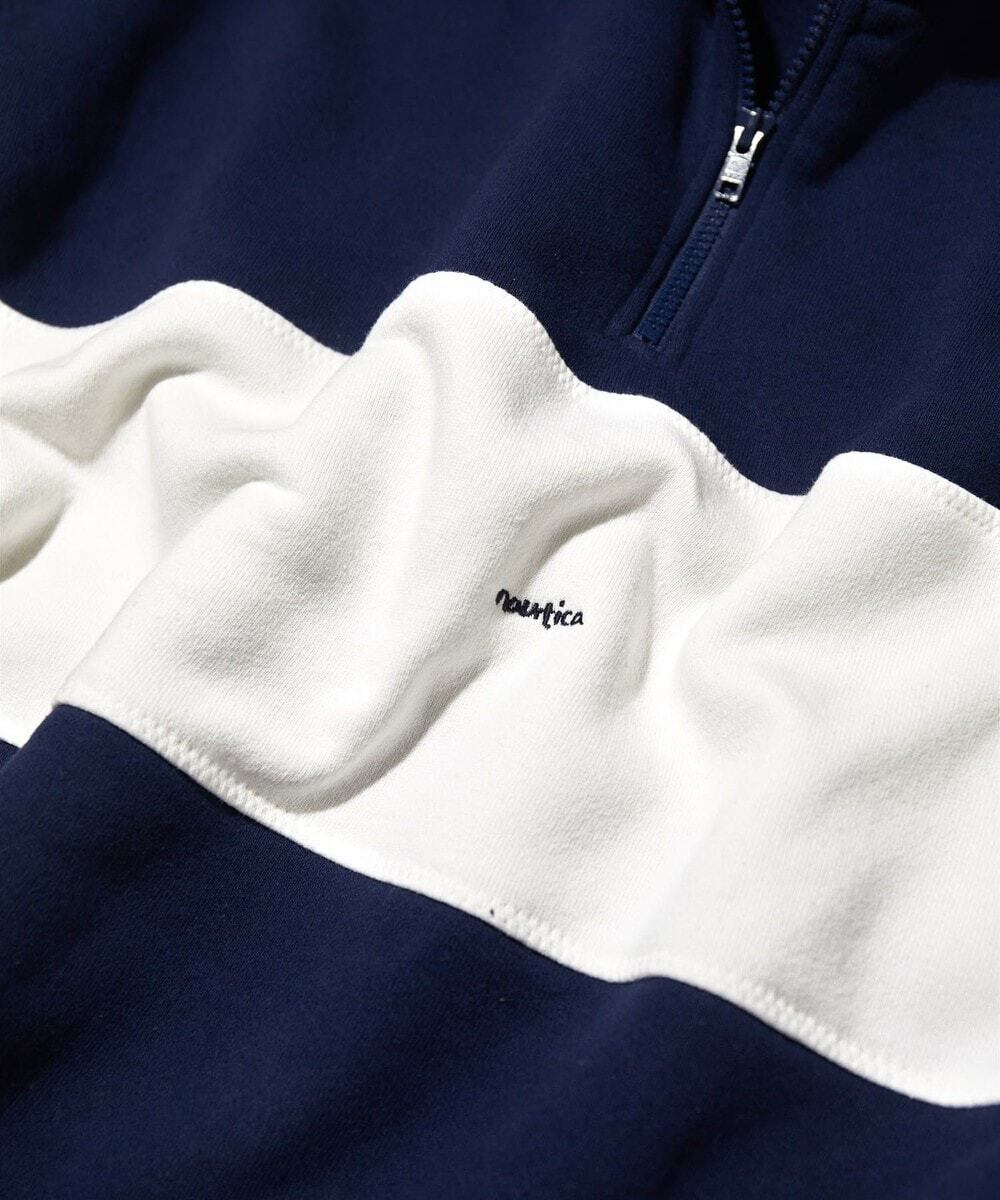 Panel Border Cadet Collar Fleece Sweatshirt 立領運動衫