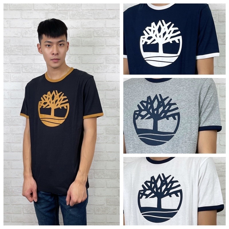 Timberland 滾邊大Logo 短袖T恤 短T
