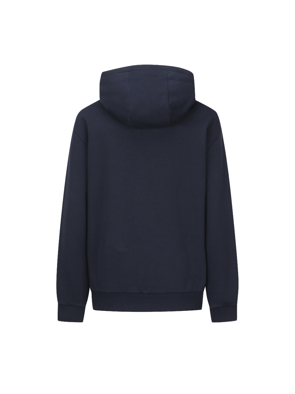 Discovery Denver 拉絨華夫格 小LOGO 帽T 長袖 深藍色 男