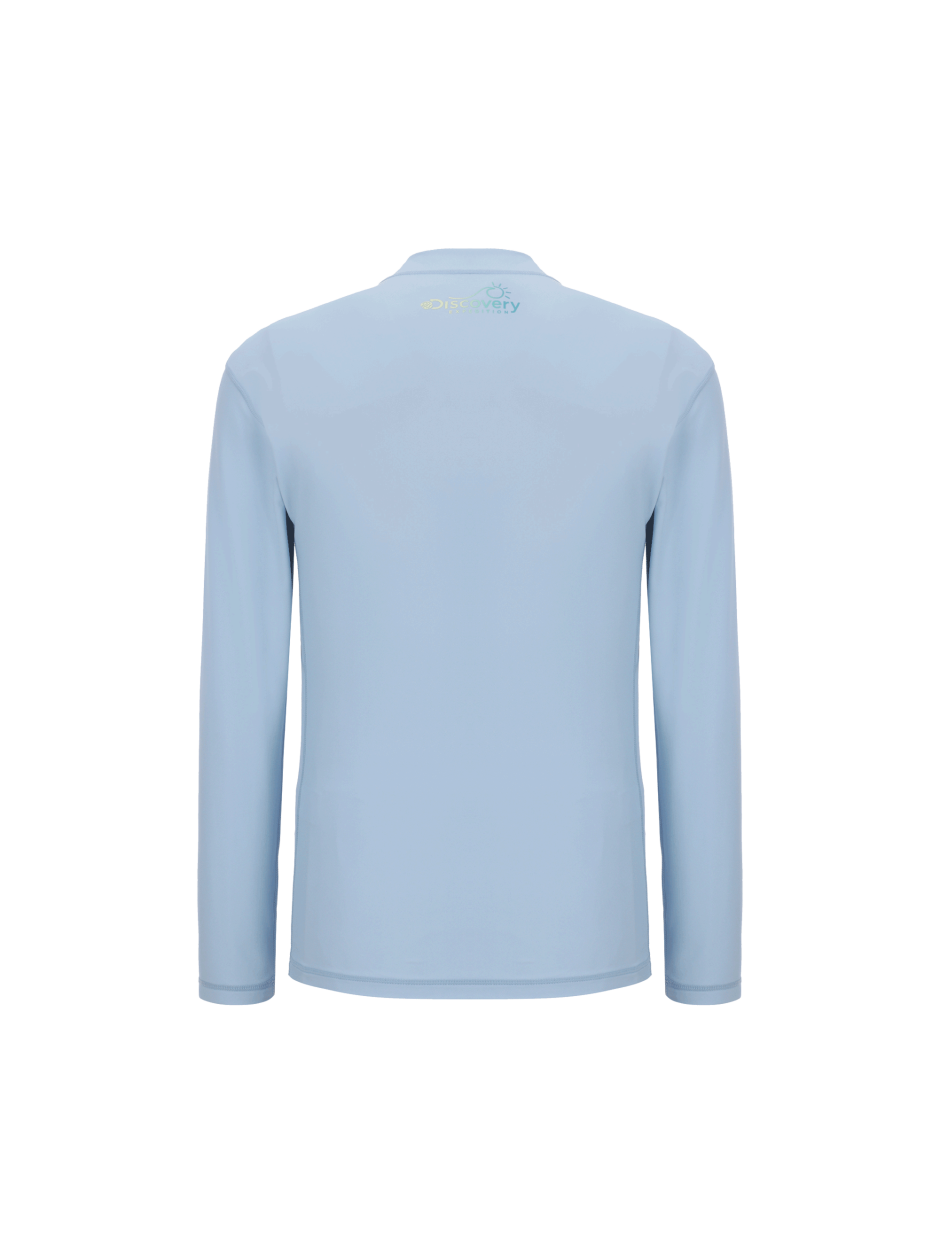 Discovery 基本款 UPF+休閒 外套 夾克 長袖 藍色 男