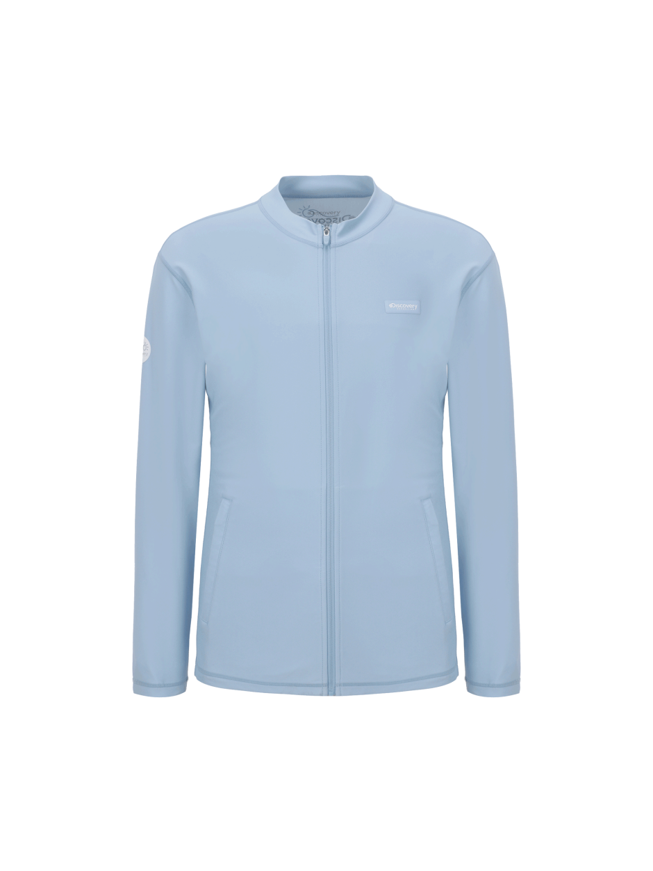 Discovery 基本款 UPF+休閒 外套 夾克 長袖 藍色 男