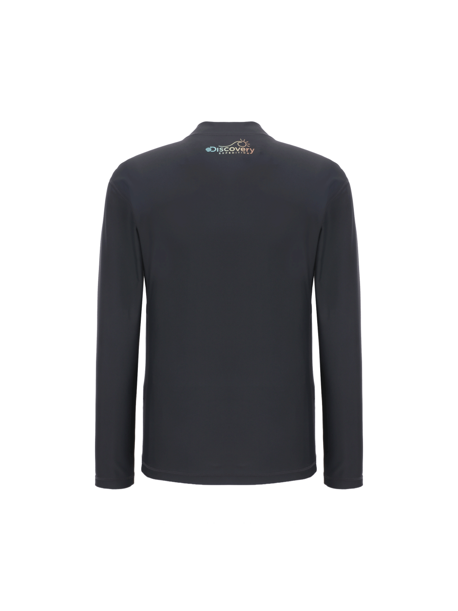 Discovery 基本款 UPF+休閒 外套 夾克 長袖 灰黑色 男