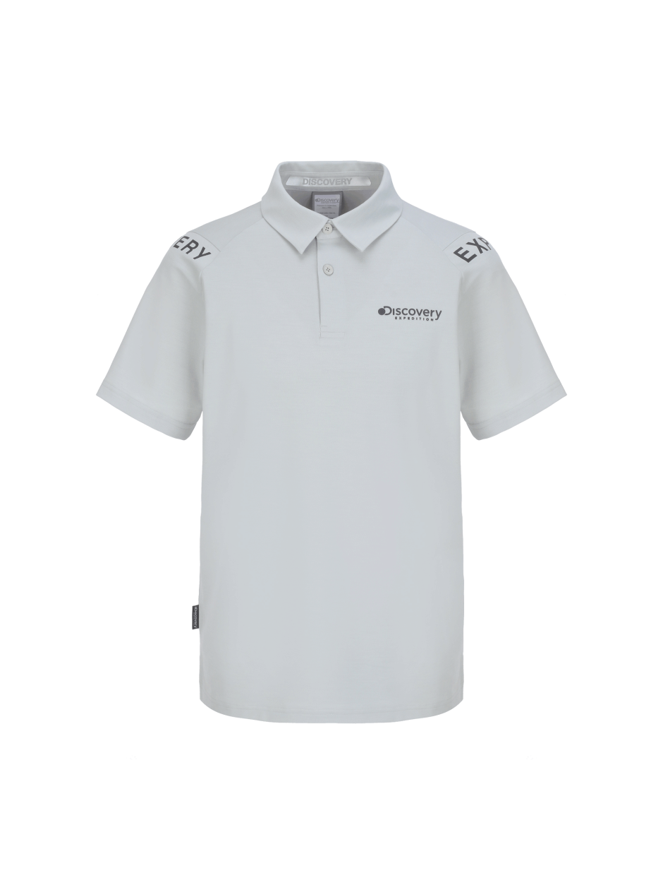Discovery 涼感 大字LOGO 短袖 T恤 襯衫 戶外 灰色 男