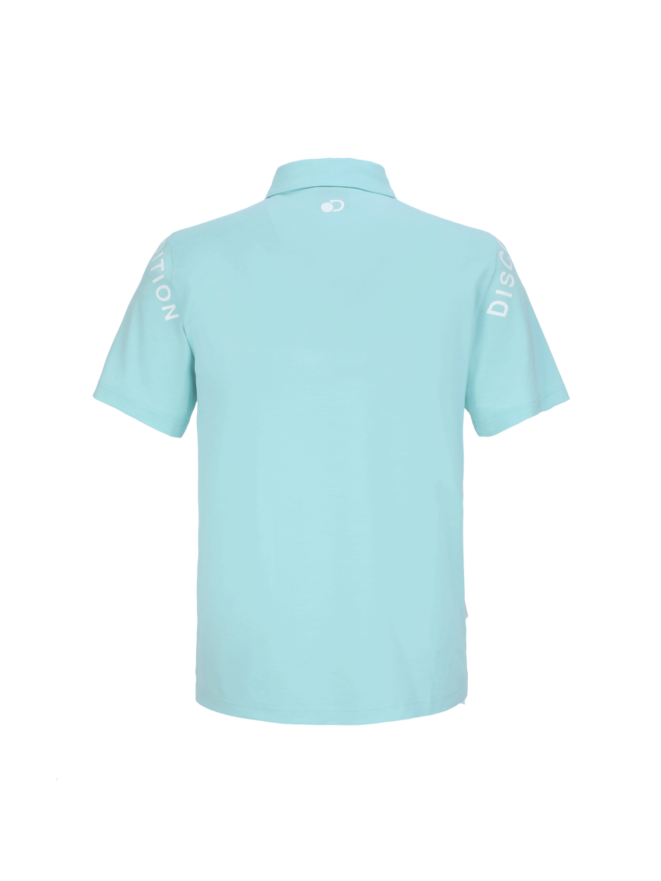 Discovery 涼感 大字LOGO 短袖 T恤 襯衫 戶外 水藍色 男