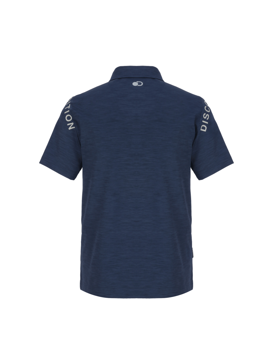 Discovery 涼感 大字LOGO 短袖 T恤 襯衫 戶外 深藍色 男