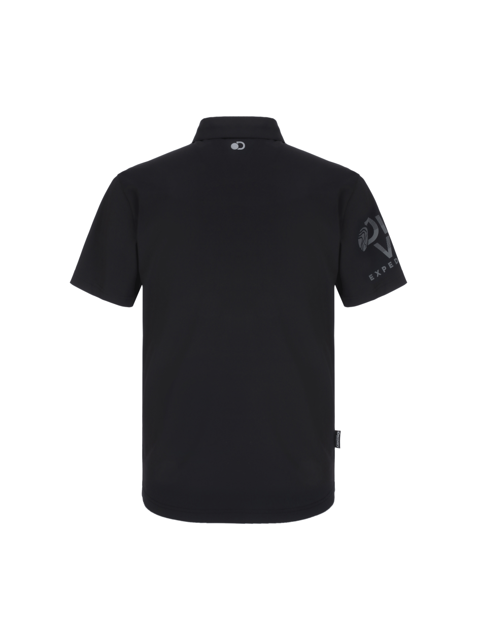 Discovery 涼感 袖口大字LOGO 短袖 T恤 襯衫 戶外 黑色 男