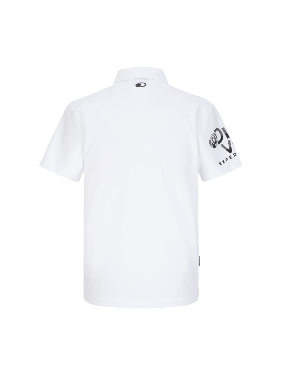 Discovery 涼感 袖口大字LOGO 短袖 T恤 襯衫 戶外 白色 男