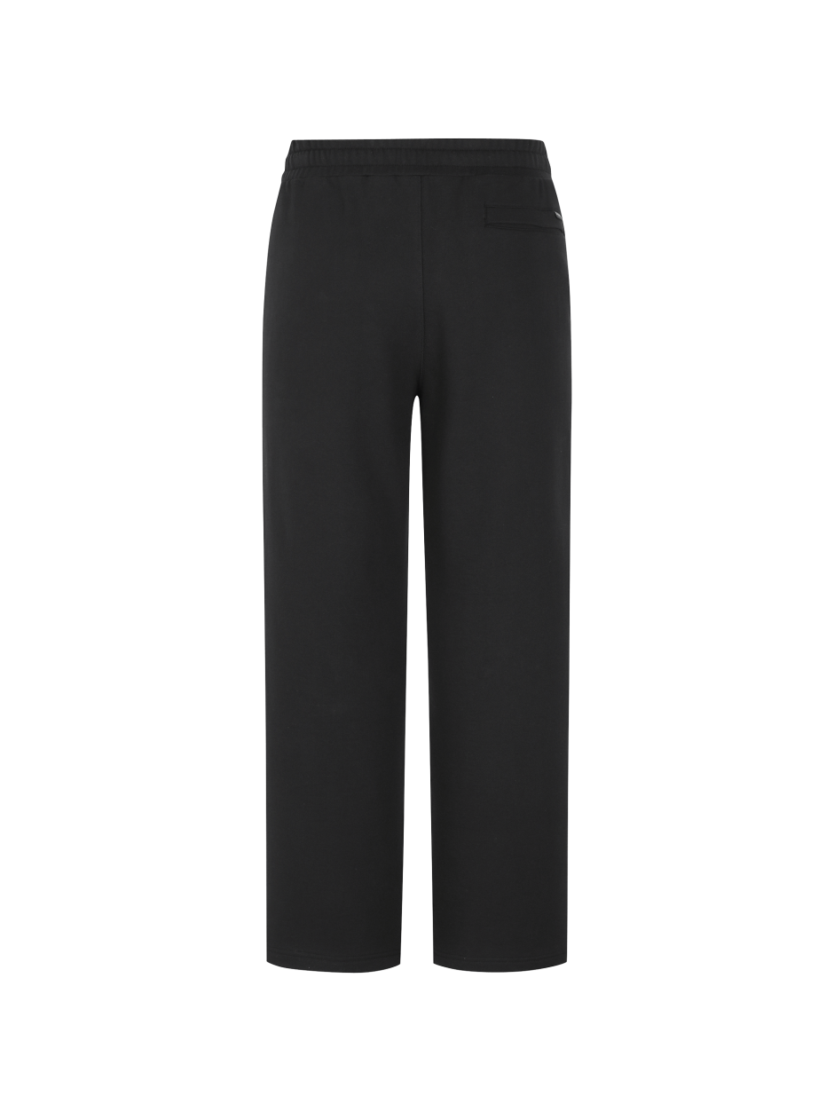 Discovery 側邊LOGO 混紡 厚 長褲 運動褲 黑色 男