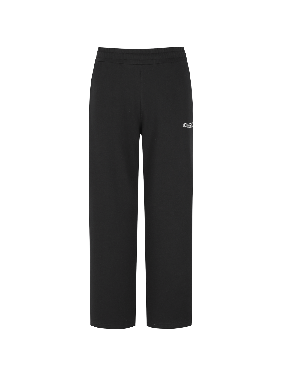 Discovery 側邊LOGO 混紡 厚 長褲 運動褲 黑色 男