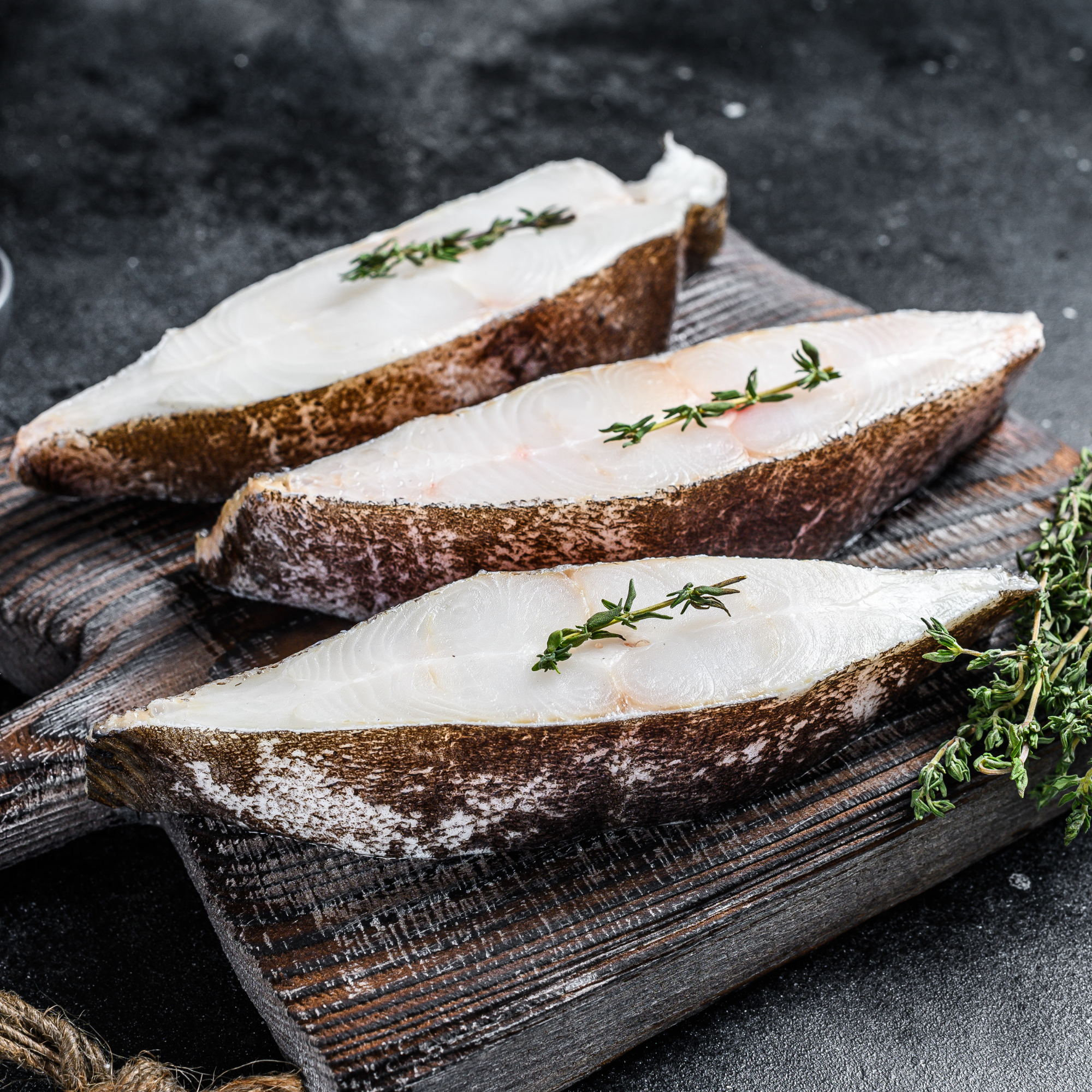 Aqua Feast Wild Caught Halibut Fish with Skin 3 pcs (360g) (MA213)