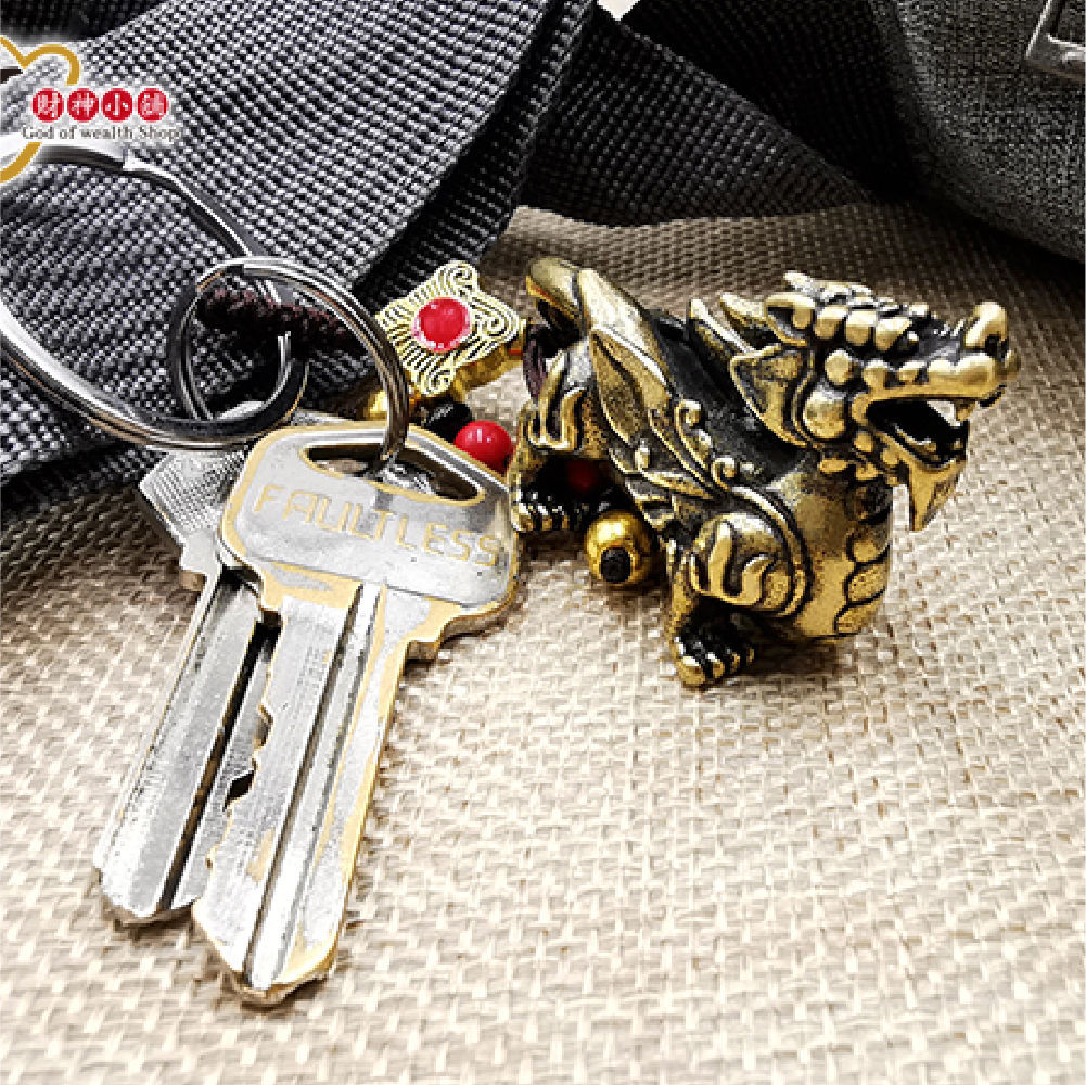 【財神小舖】招財貔貅鑰匙圈(含開光)