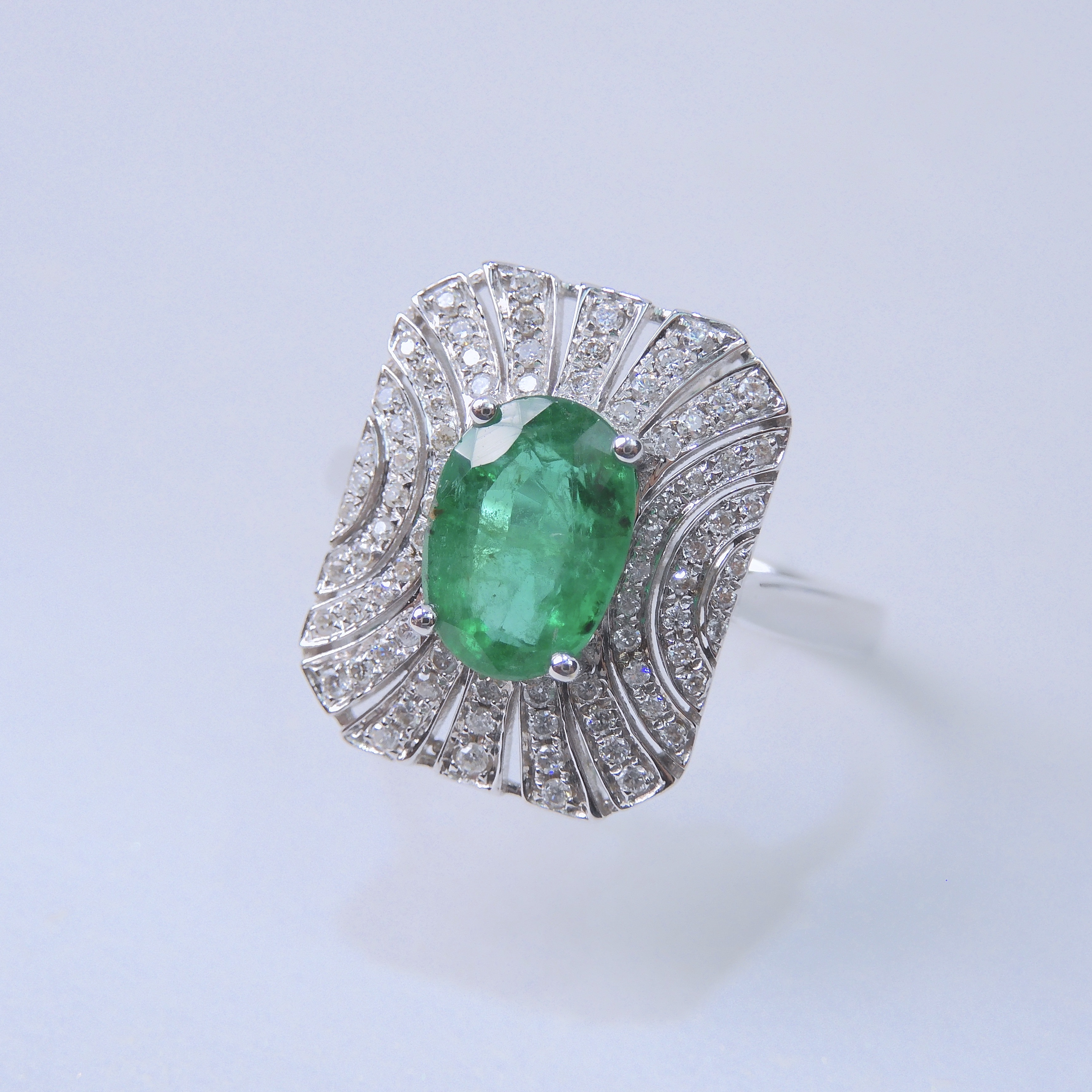 18K金 1.21ct 綠寶石戒指 (配國際證書)