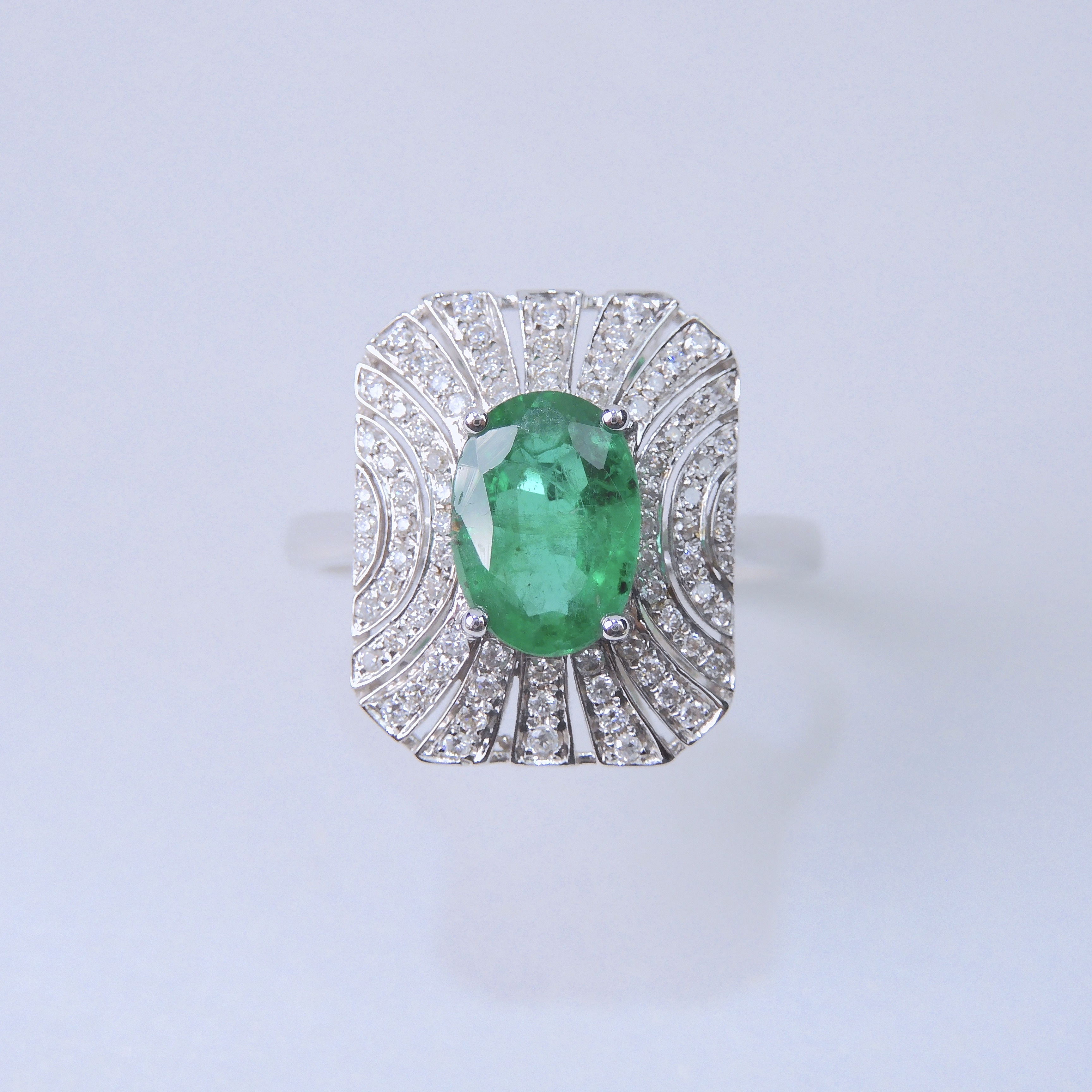 18K金 1.21ct 綠寶石戒指 (配國際證書)