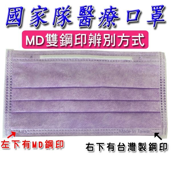 台灣製MD雙鋼印50入盒裝 淨新醫療口罩