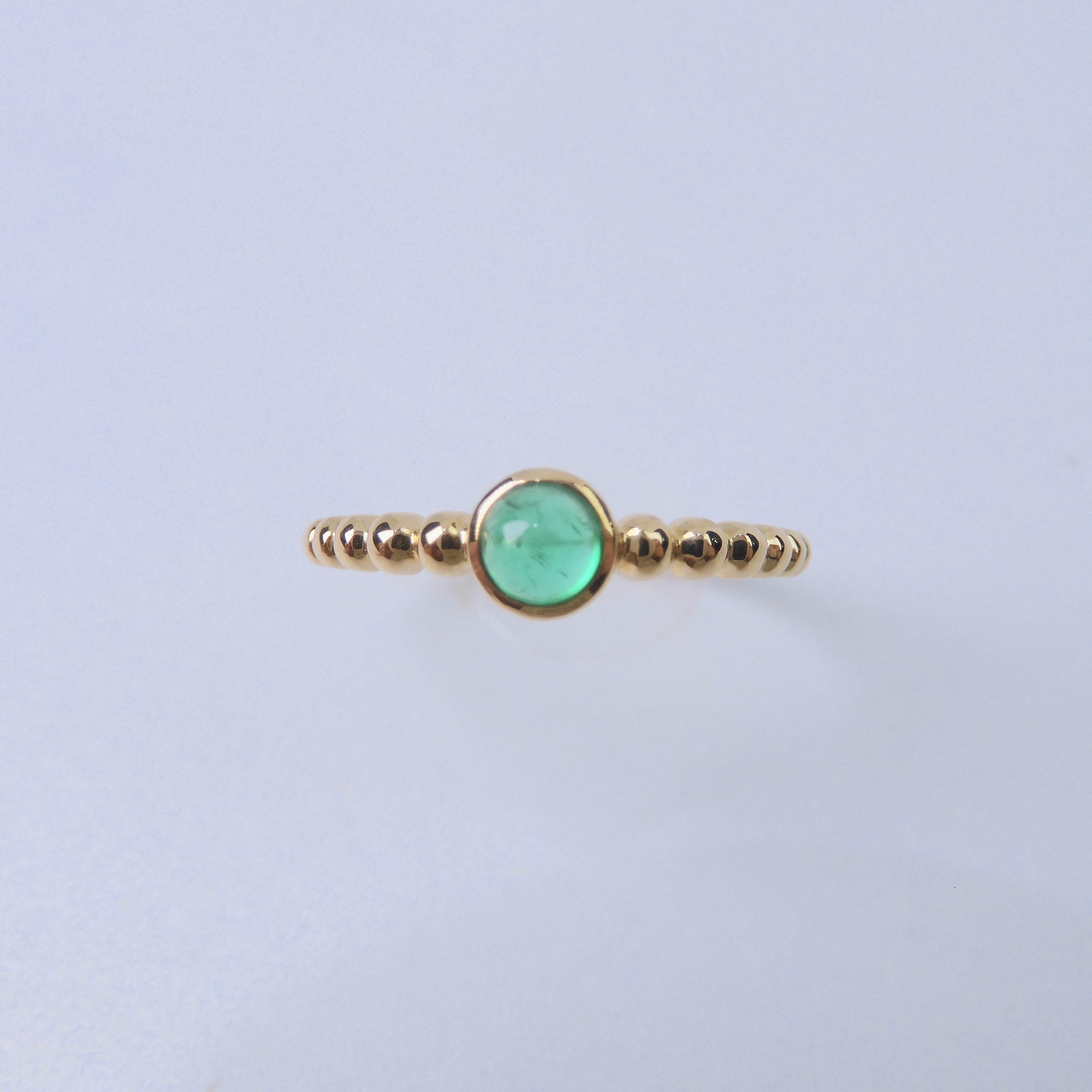 18K金 0.25ct 綠寶石戒指