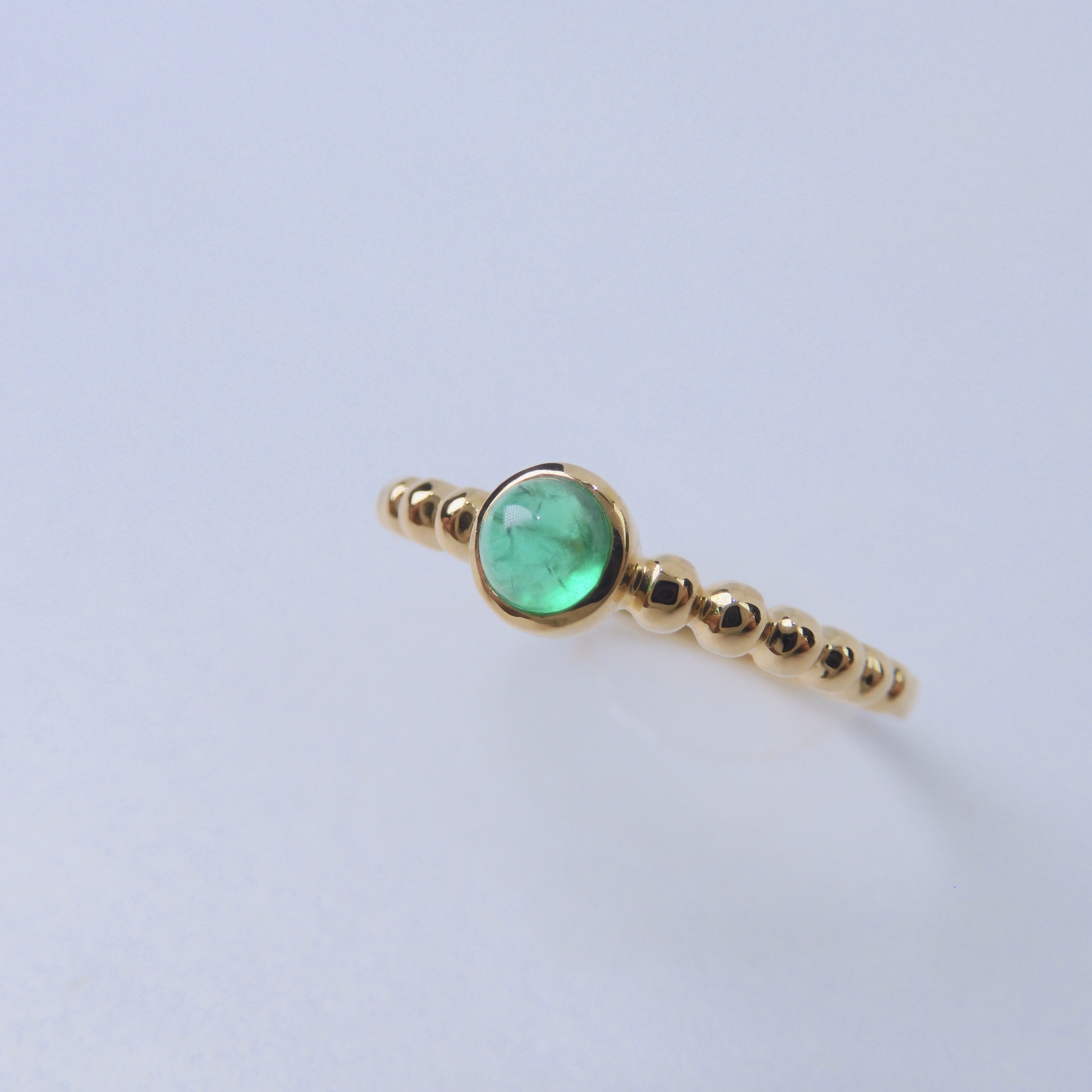 18K金 0.25ct 綠寶石戒指