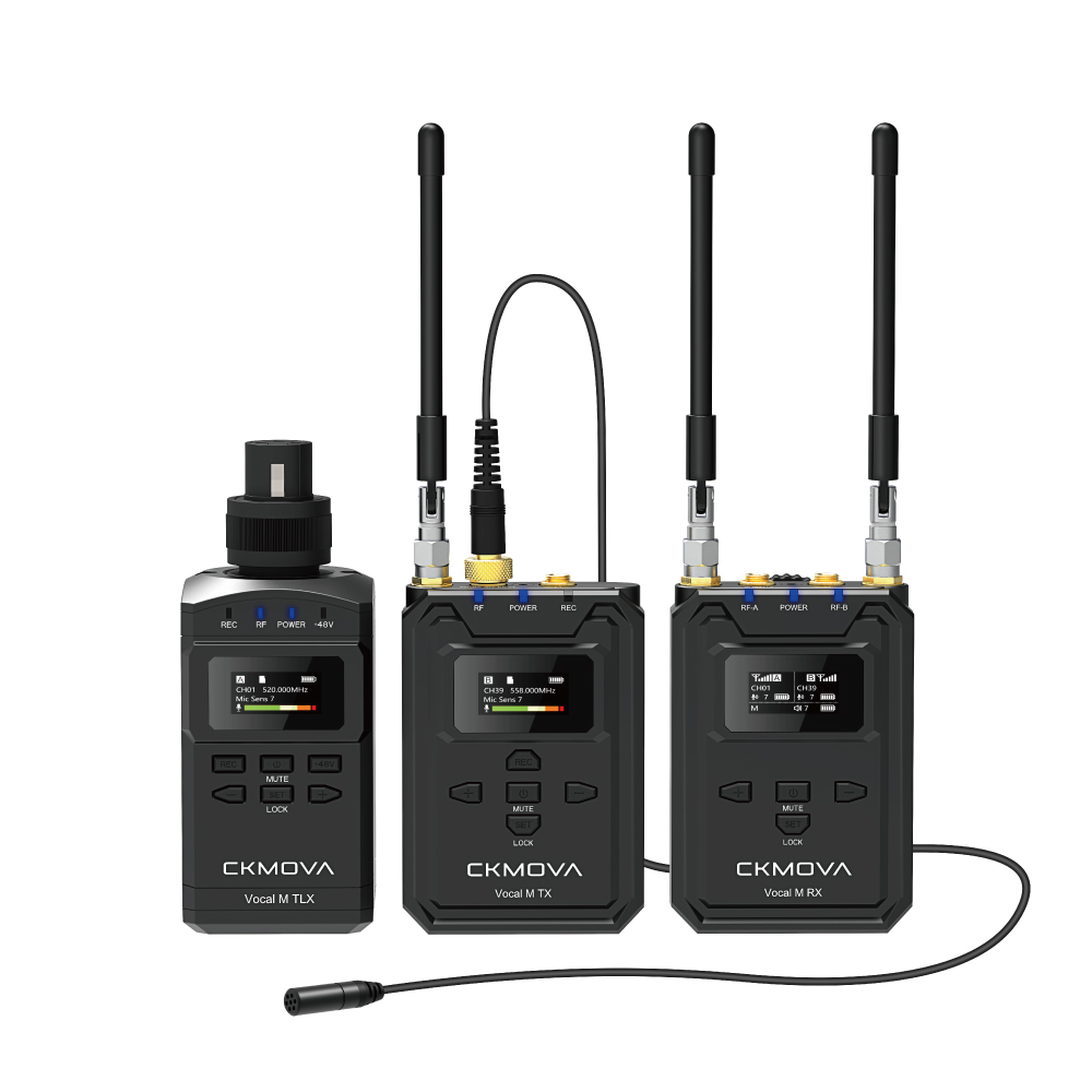 CKMOVA VOCAL M V4 UHF雙通道無線麥克風系統(TX+TLX+RX)