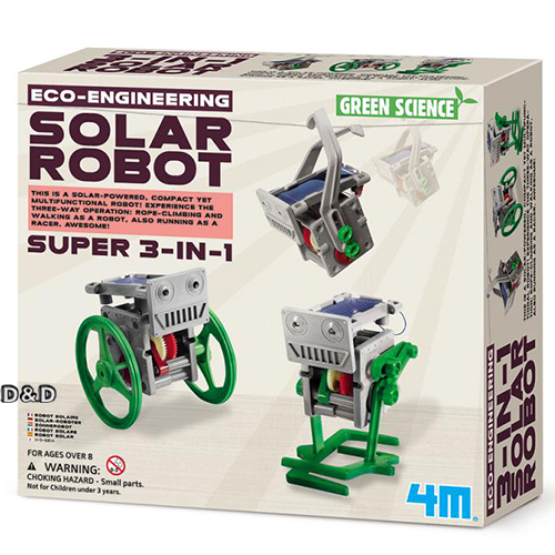 《 4M 科學探索 》 太陽能小幫手 3 - in - 1 Mini Solar Robot