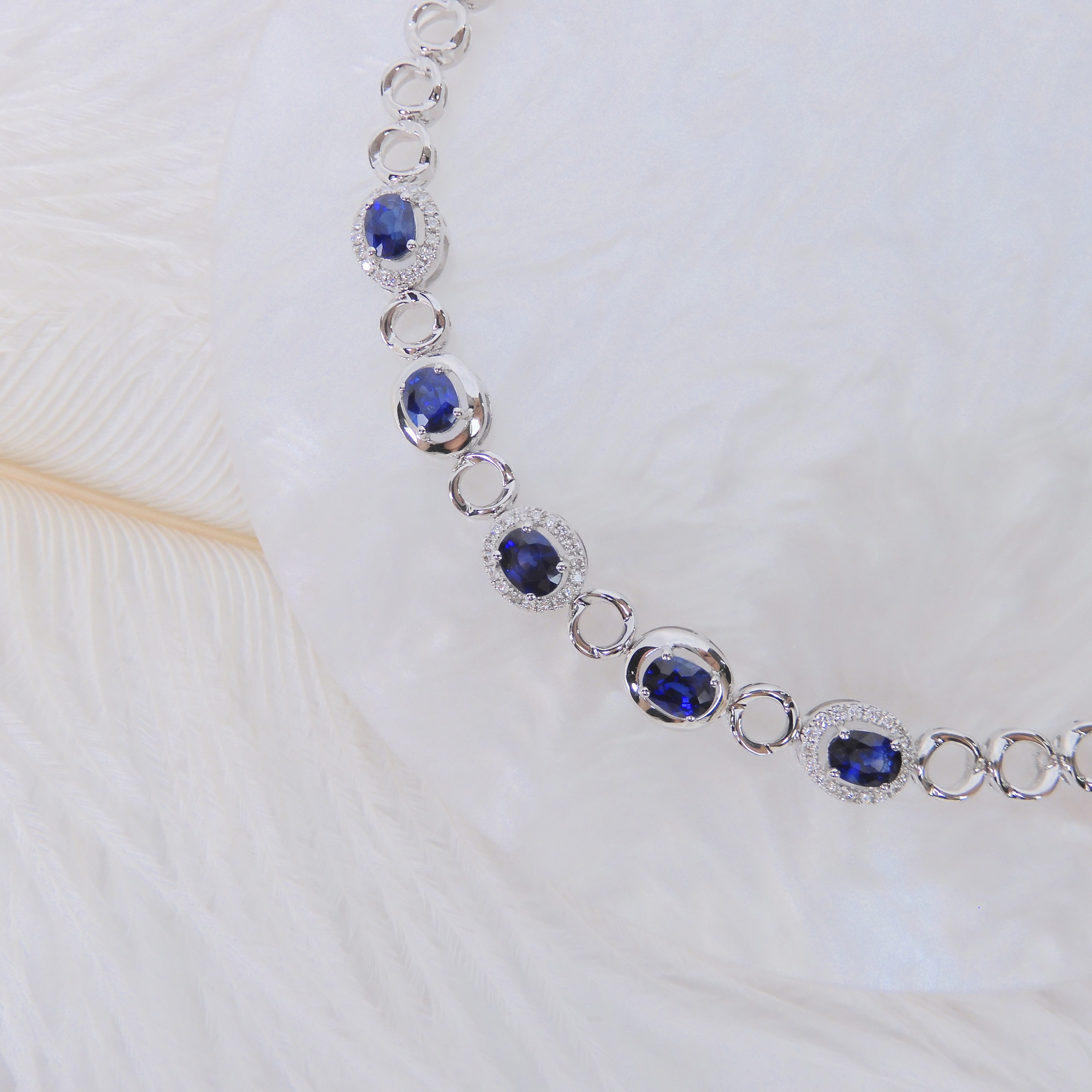 18K金 2.23ct 藍寶石手鏈