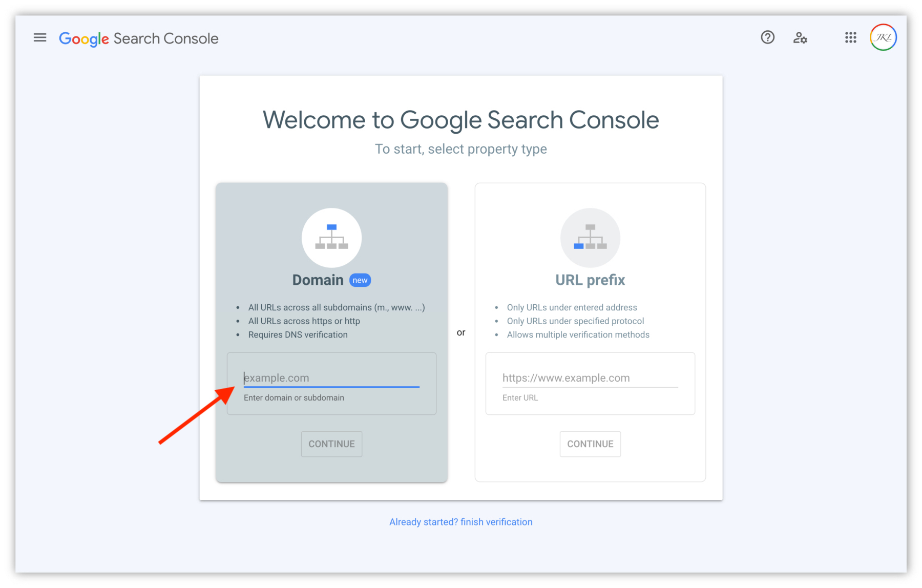 GoogleSearchConsole填入