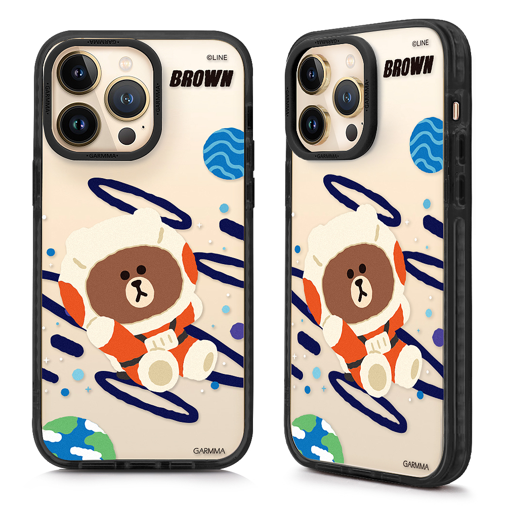 GARMMA LINE FRIENDS iPhone 14系列 經典款保護殼 太空系列-熊大