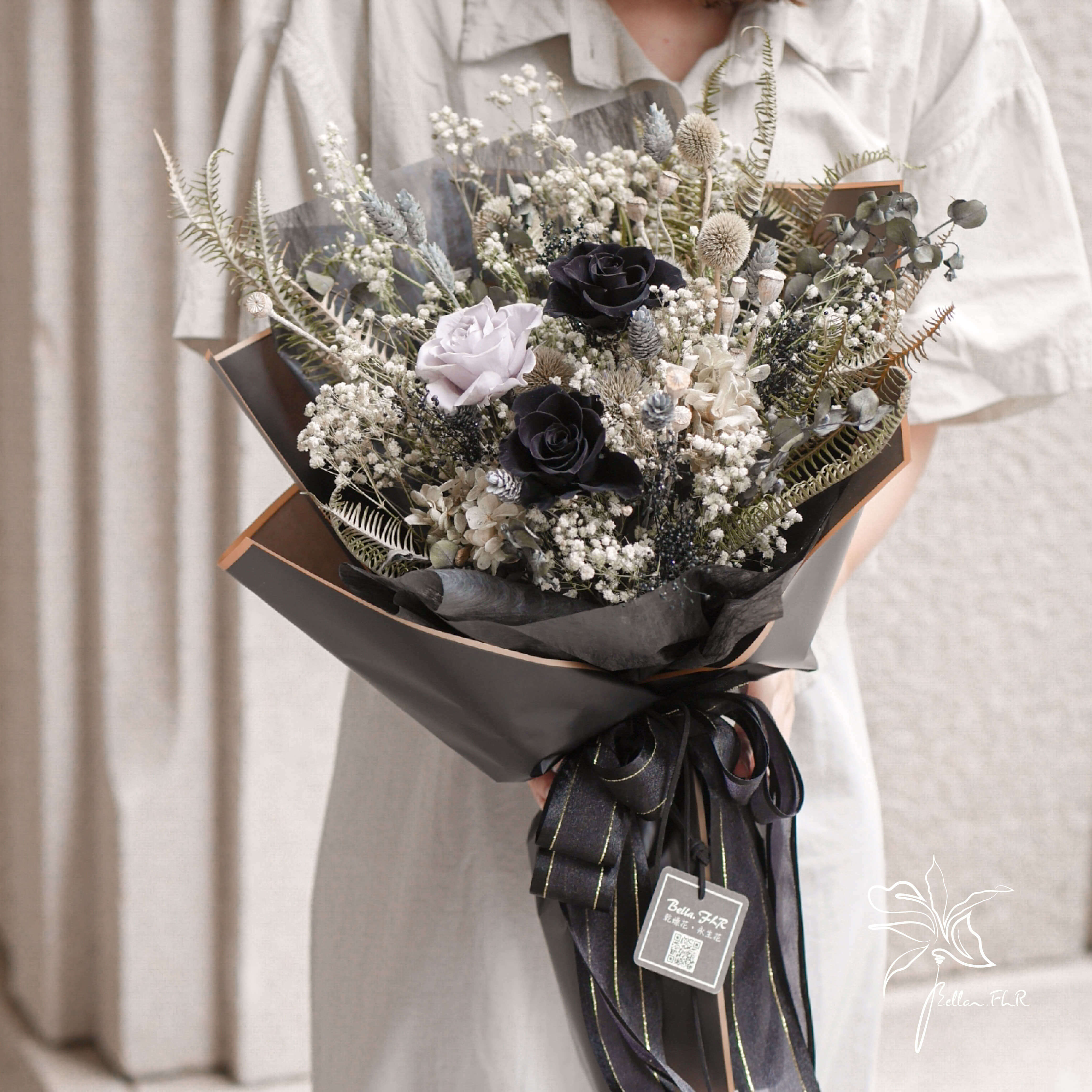 【霸道總裁的溫柔宣言】中型永生乾燥花束