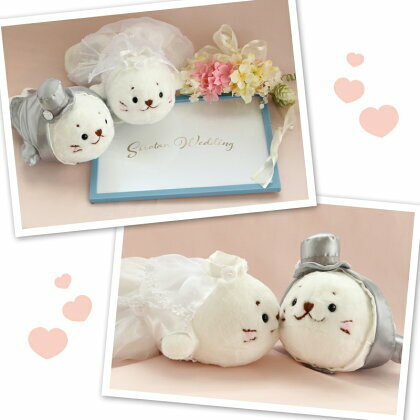 Sirotan 絨毛娃娃-婚禮對組(銀色款)